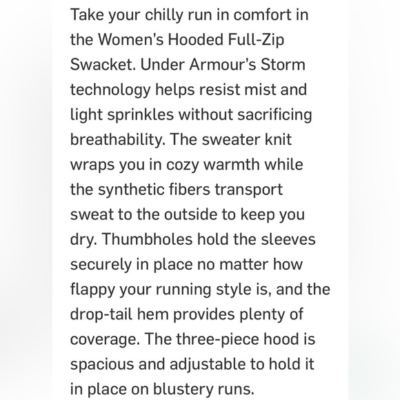 Women’s Under Armour Swacket Size Medium Light Gray & Coral Zip-Up w/Hood Storm - Picture 14 of 16